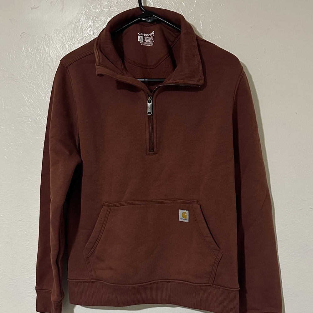 Carhartt Maroon Quarter-Zip Pullover